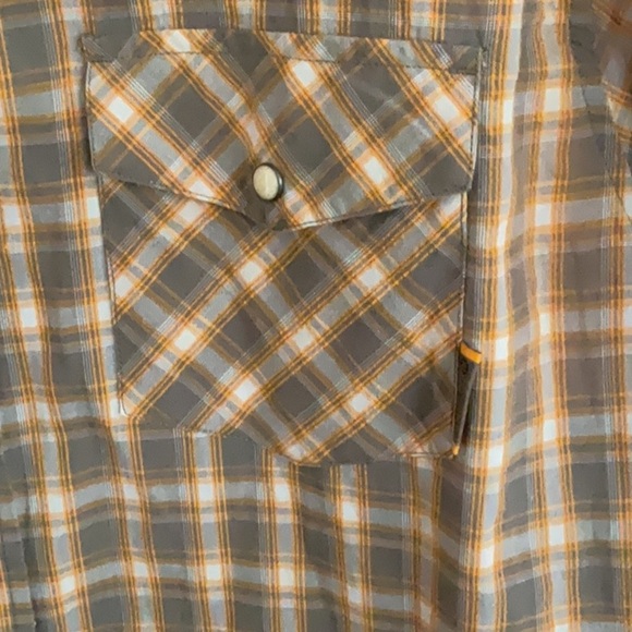 Merrell Brown Casual Button Down Shirt with Plaid Design - Picture 2 of 4